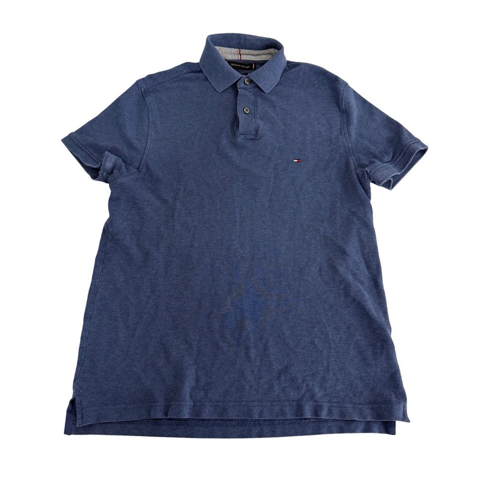 Tommy Hilfiger Polo Shirt Mens Small Regular Fit Short Sleeve‎ Blue Casual